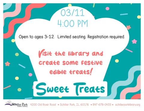 An image of a silhouette of a cupcake. Sweet Treats Flyer.