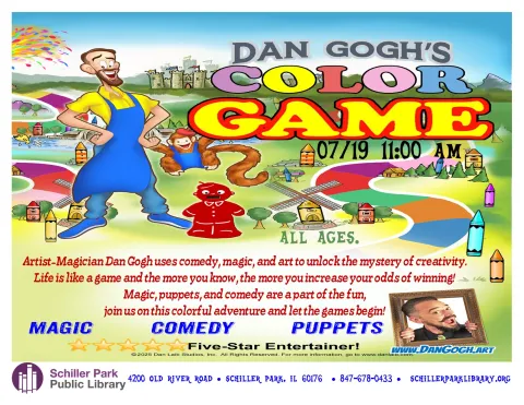 A portrait of Dan Gogh and a cartoon image of Dan Gogh.
