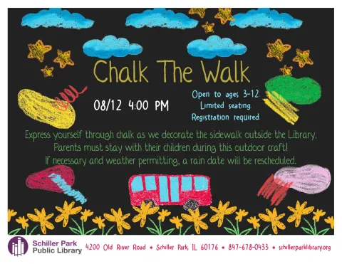 Chalk drawings.
