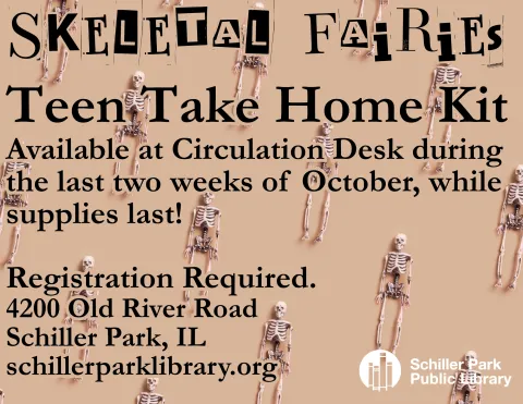 skeleton flyer with words