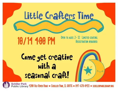 A rainbow and a moon.