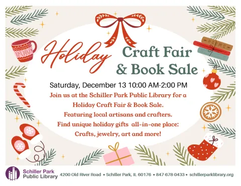 Mittens, books, mugs, and candy canes.