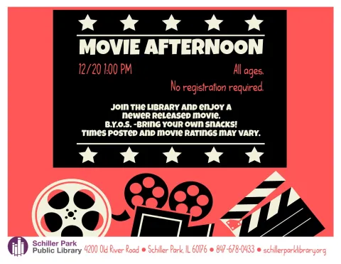 Movie film and movie clapboard. 