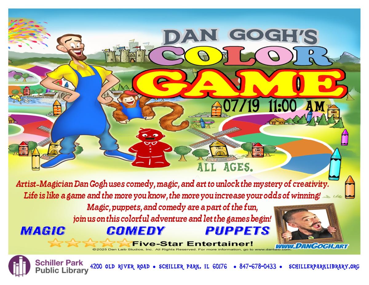 A portrait of Dan Gogh and a cartoon image of Dan Gogh.